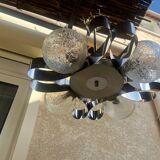 Chrome chandelier Space age 70s