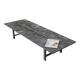 Rare brutalist Brazilian stone coffee table by Pia Manu, ca. 1960