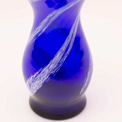 Vase bleu en verre de Murano