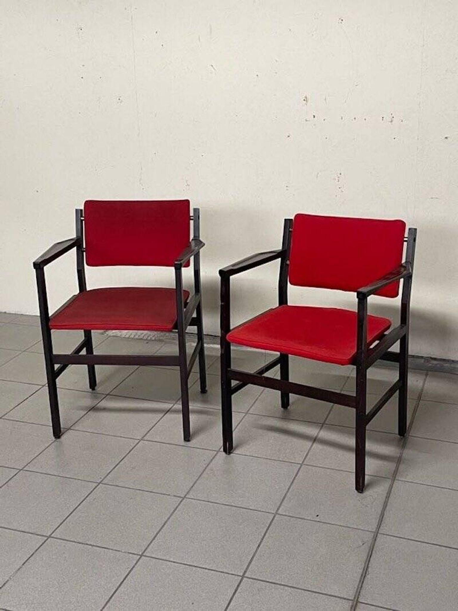 Armchairs with armrests, 1960s, set of 2