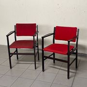 Armchairs with armrests, 1960s, set of 2