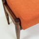 Wooden footrest in corduroy velvet