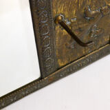 Small wall mirror, repulsed metal frame 16x30cm