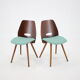 1960s set of four frantisek jirak dining chairs, czechoslovakia