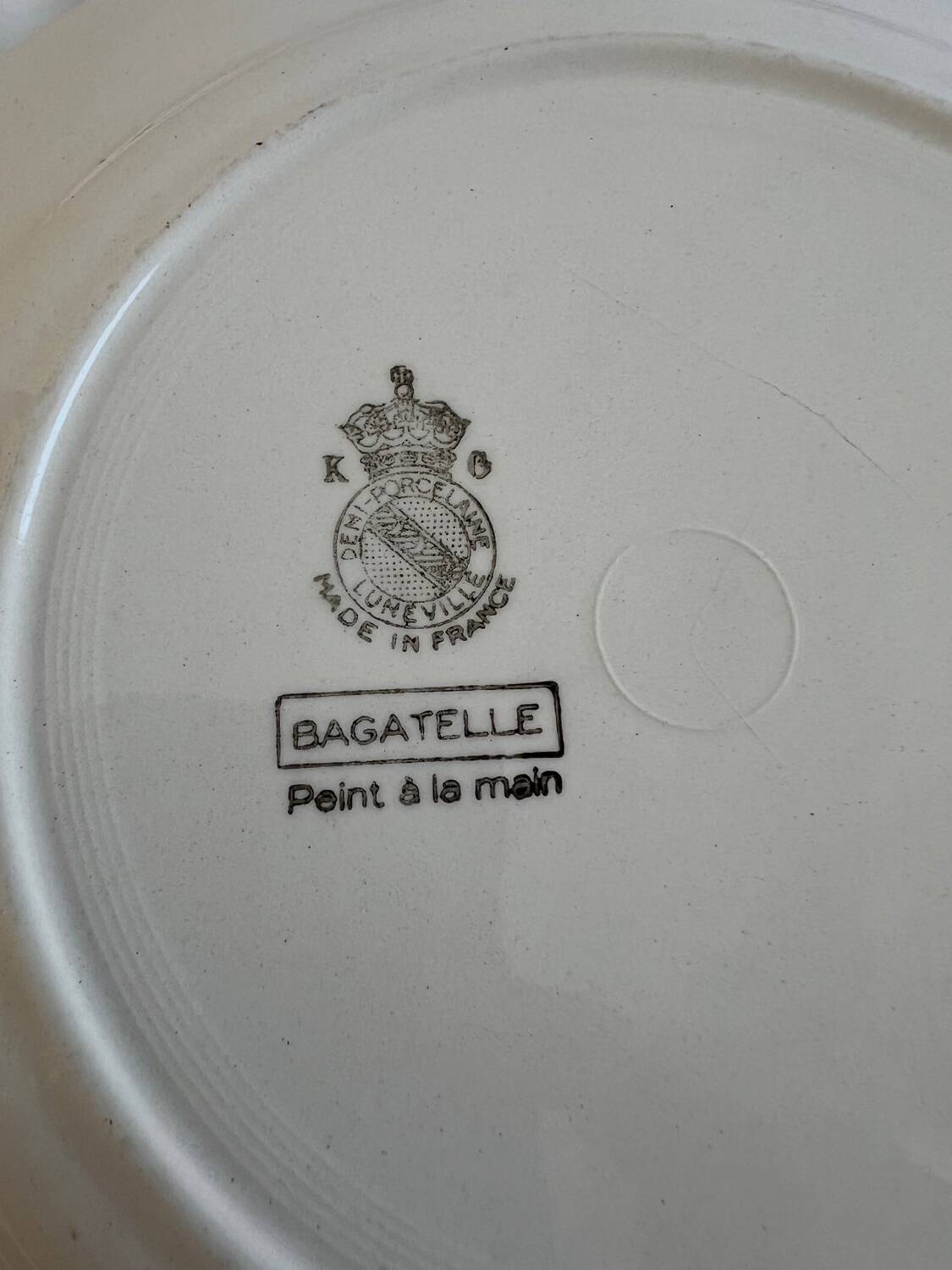 Set of 2 Bagatelle Luneville dinner plates