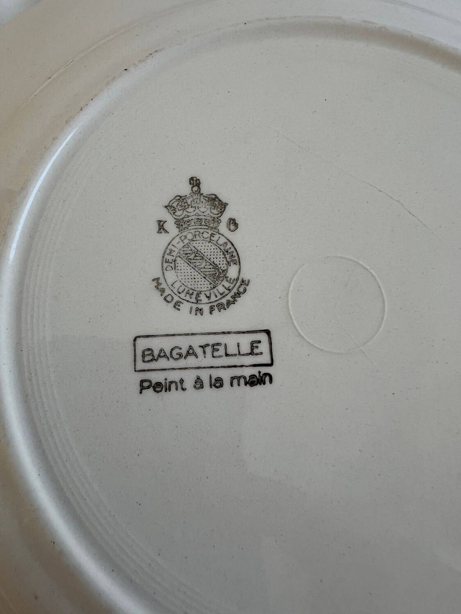 Lot de 2 assiettes plates Bagatelle Luneville