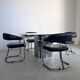 Square Dining Table in Metal and Smoked Glass, 1970's Paul Evans Style