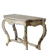 Italian console painted and sculpted – Wood top with faux marble appearance – 19th century