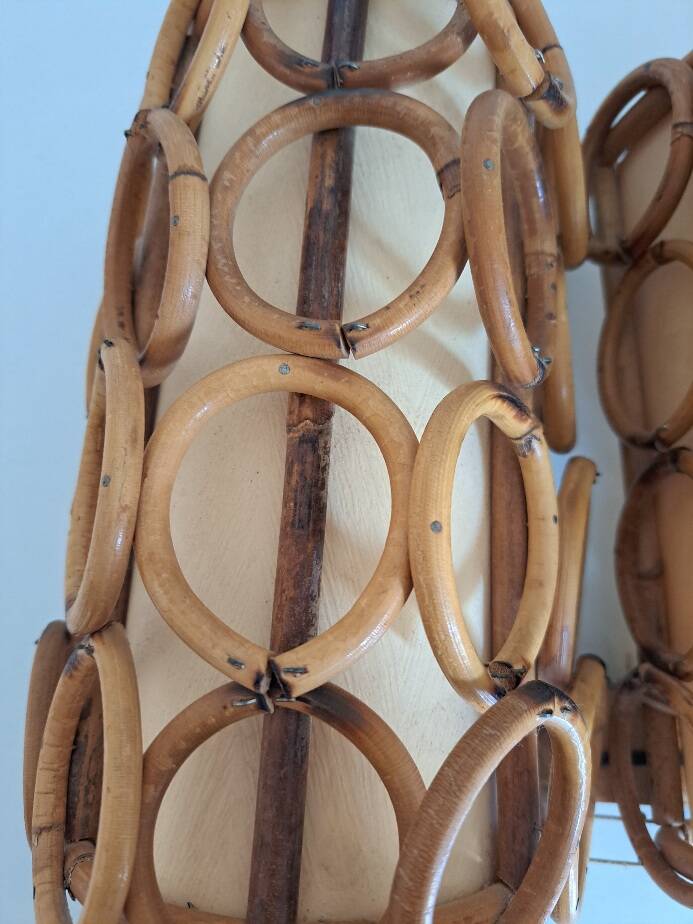 Vintage bamboo wall light