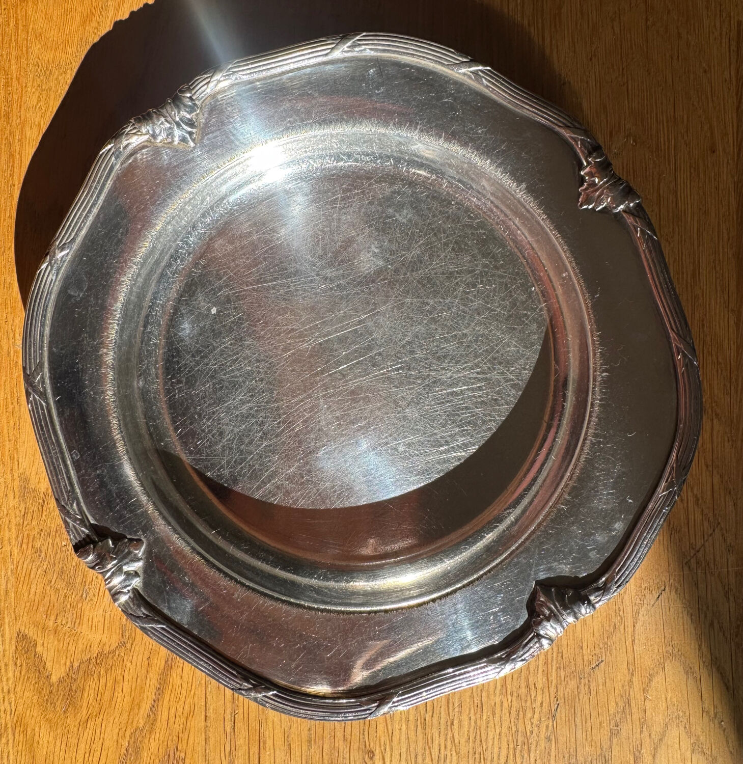 Two small dishes stamped Durousseau (Lyon)