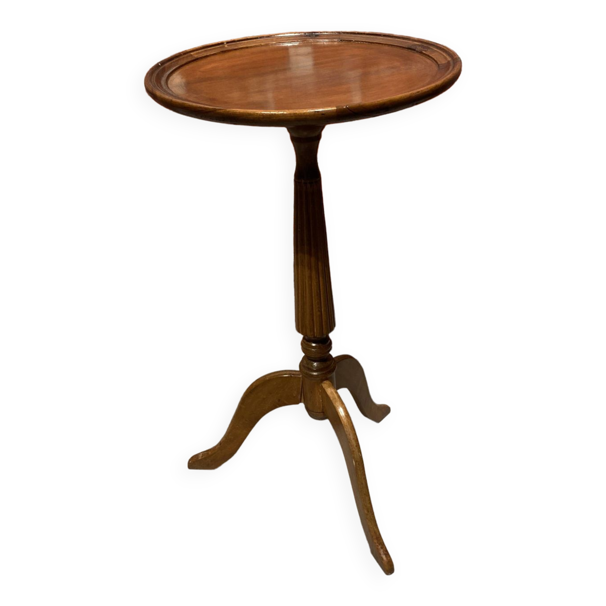 Wooden tripod pedestal table