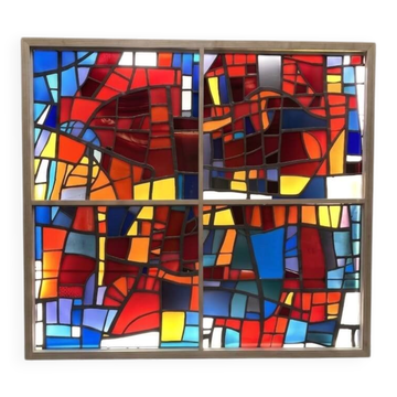 Stained Glass Cabinet - Vitrail 1960