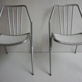Italian Aluminum Garden Chairs from Industrie Conti Cornuda, 1940s, Set of 2