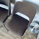 4 fabric and metal chairs