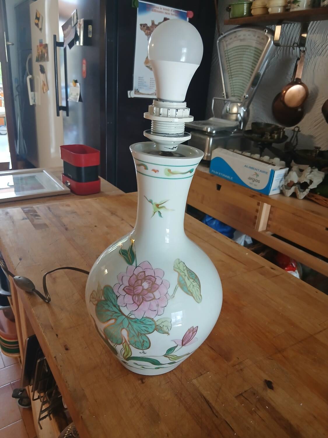 Lamp base porcelain from Rodez