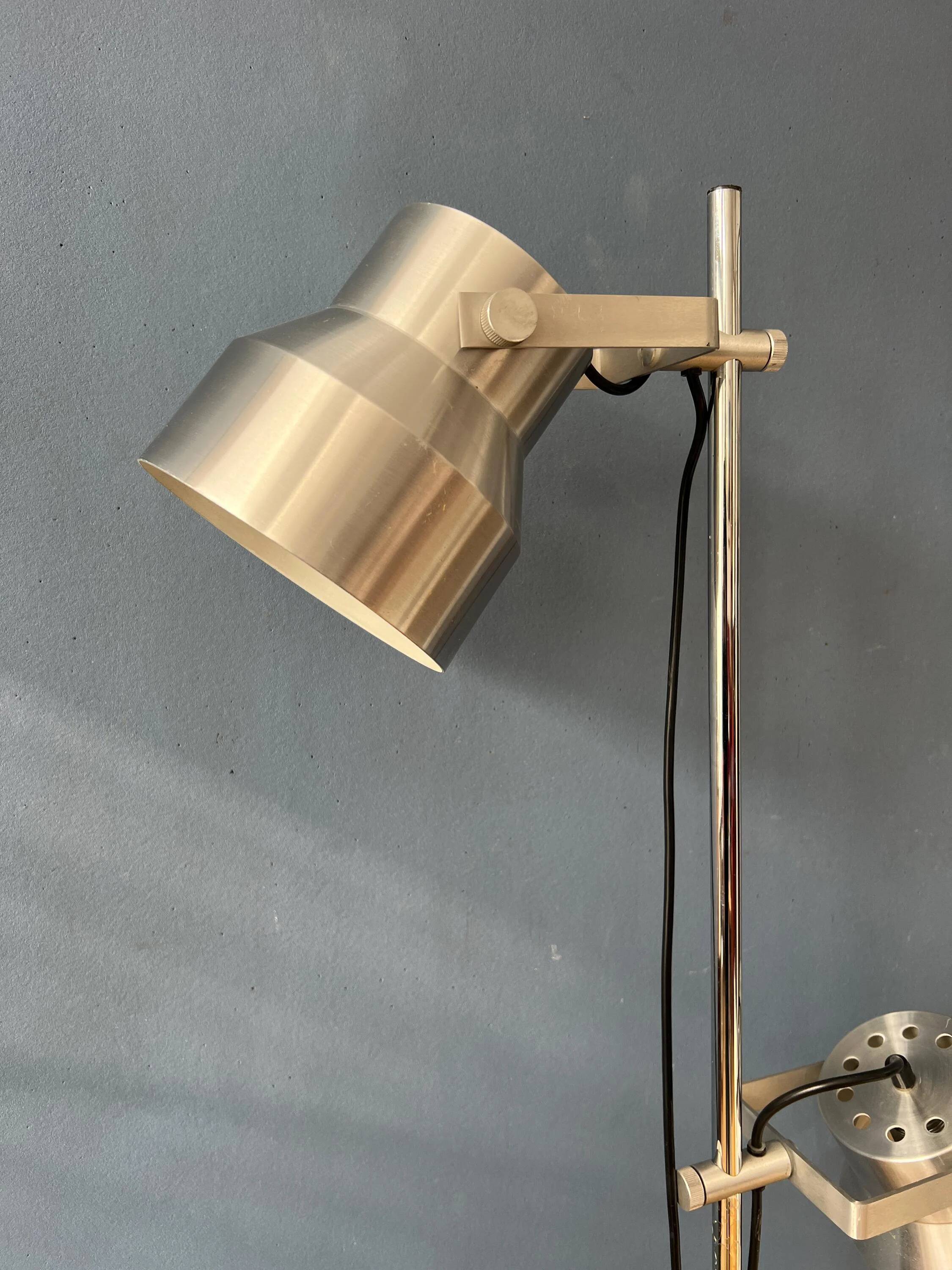 Silver vintage floor lamp Dijkstra Space Age