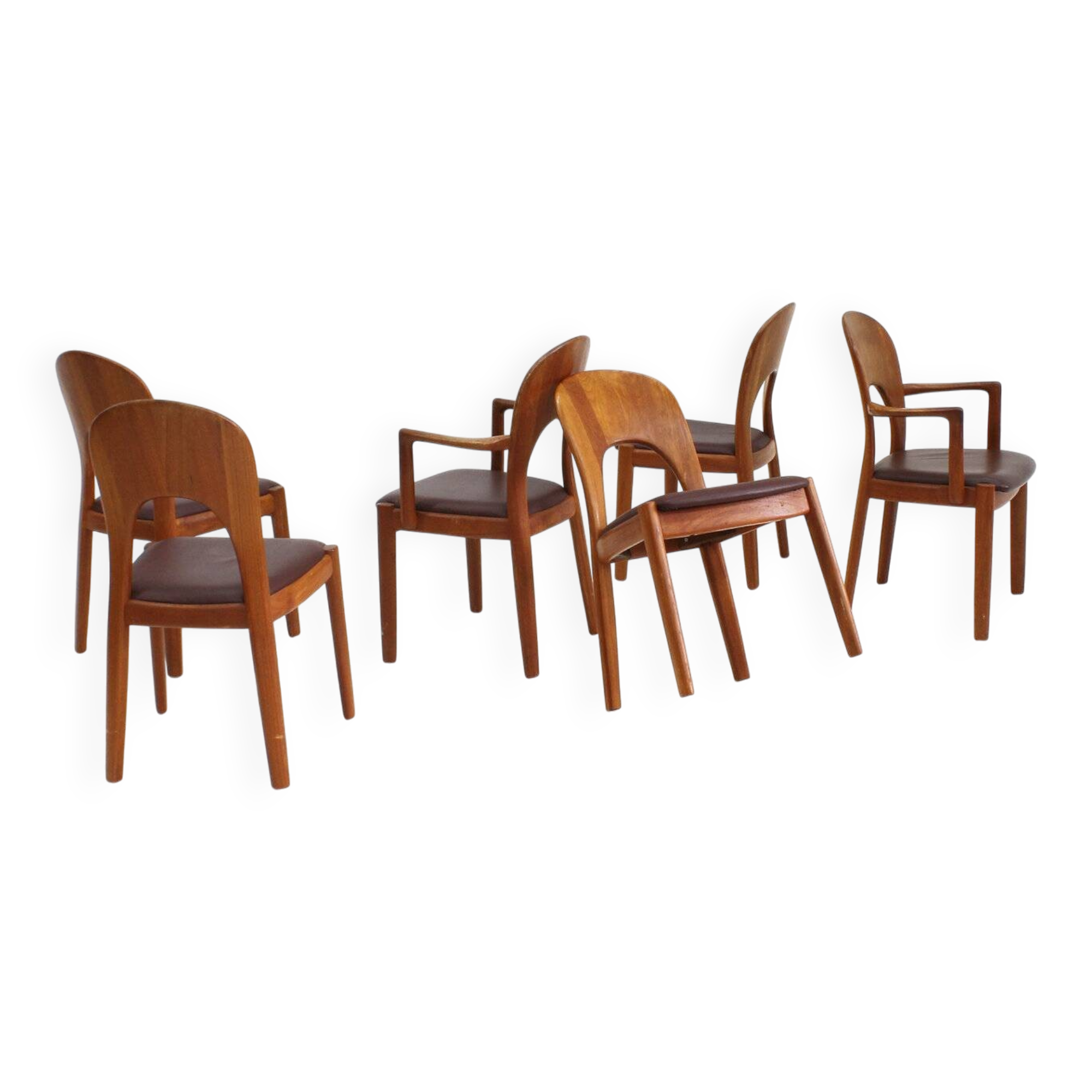 Vintage Danish dining chairs by Niels Koefoed for Koefoeds Hornslet, set of 6