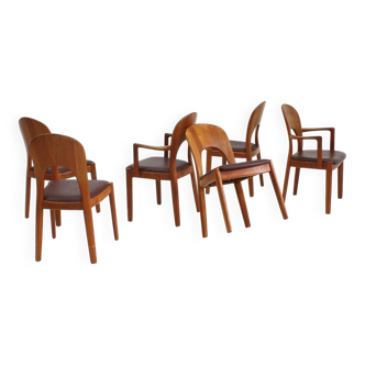 Vintage Danish dining chairs by Niels Koefoed for Koefoeds Hornslet, set of 6