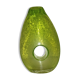 Chartreuse green blown glass vase – vintage handcrafted piece