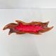 Coupe a fruits vintage 1960 ceramique rouge & marron dlg vallauris 60s retro
