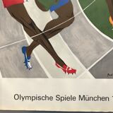 Lawrence jacob (1917-2000) olympische spiele münchen, 1972. original poster