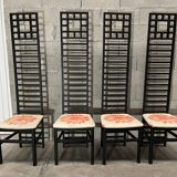 series of 4 80s/90s mackintosh style chairs