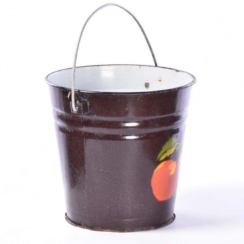Vintage enameled bucket