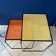 Set of Mathieu Matégot metal pull-out tables