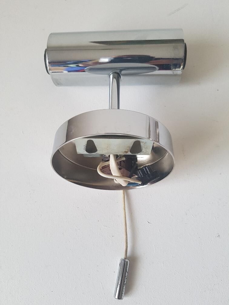 Design wall lamp chrome metal dumbbell shape