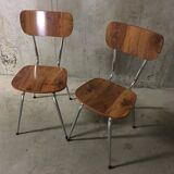 Pair of 70s formica chairs