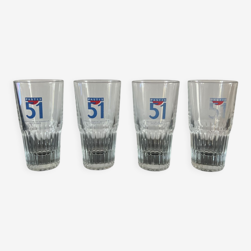 6 verres à pied Pastis 51