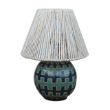 Ceramic lamp and rope shade
