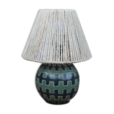 Ceramic lamp and rope shade