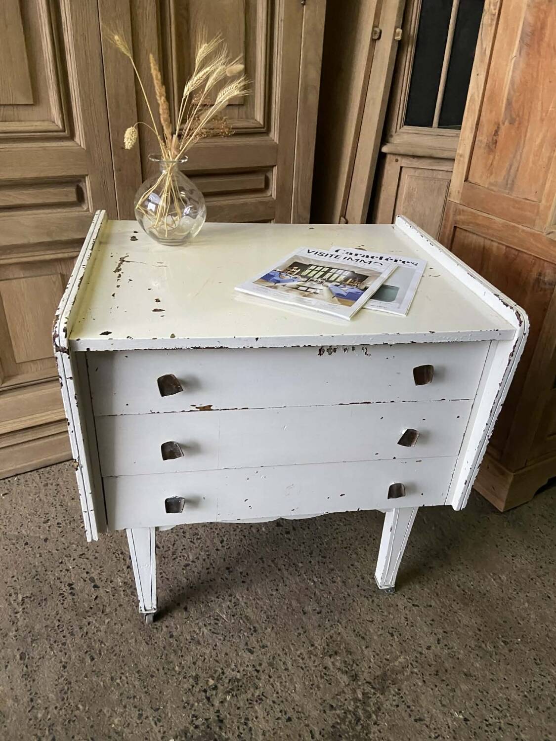 Commode patin blanche