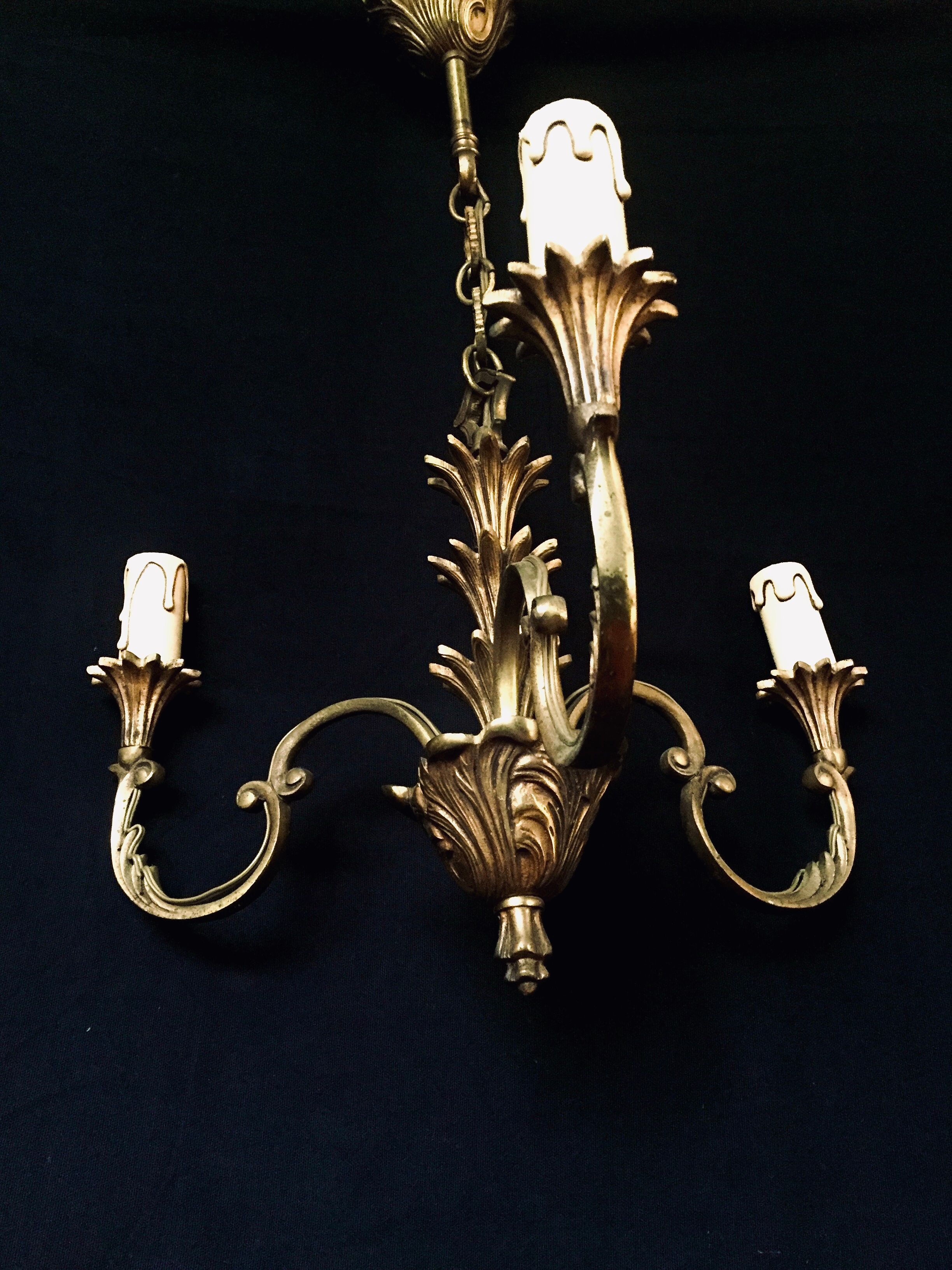 Lustre 3 bronze lights