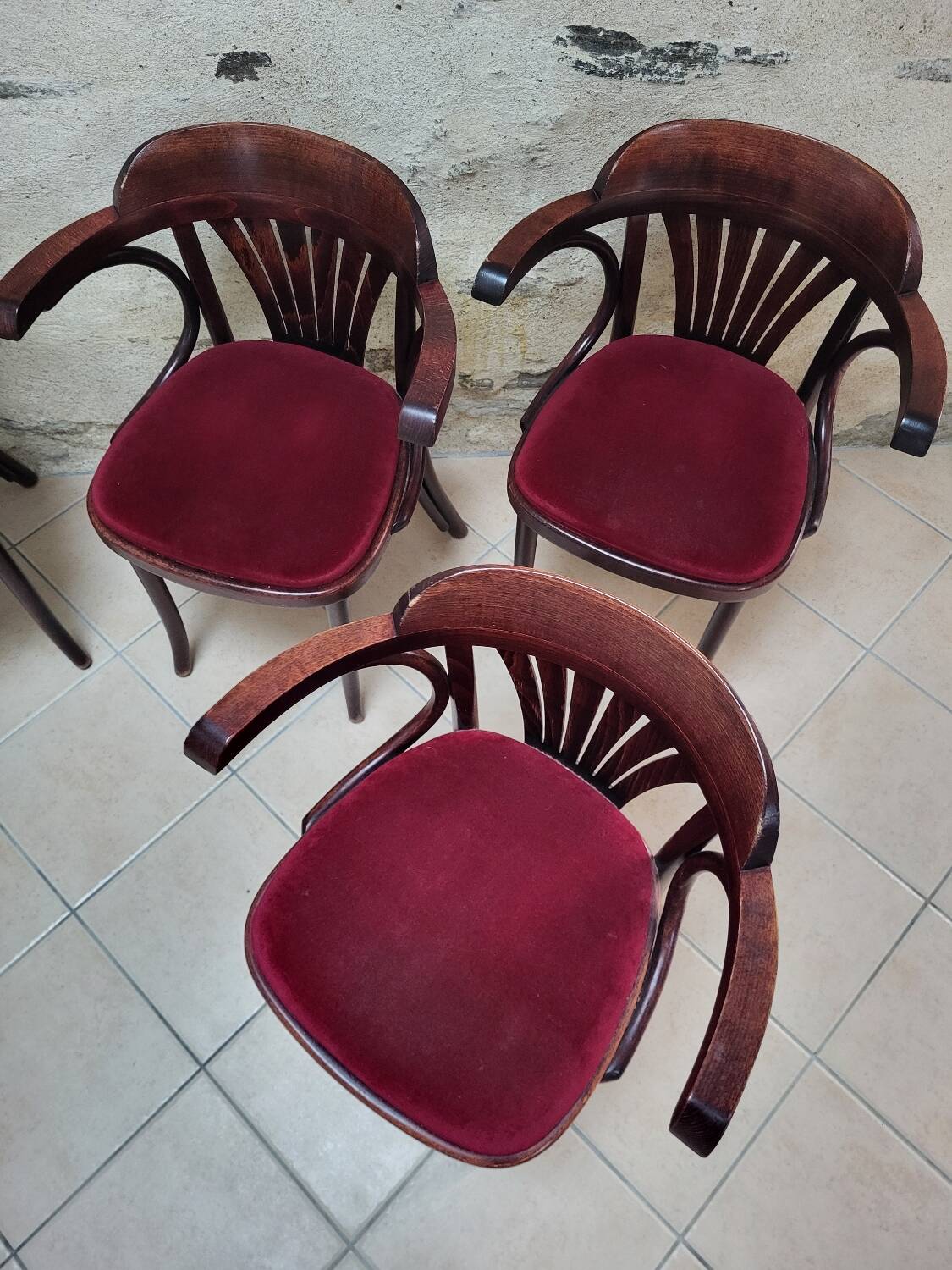 6 Fauteuils bridge bistrot