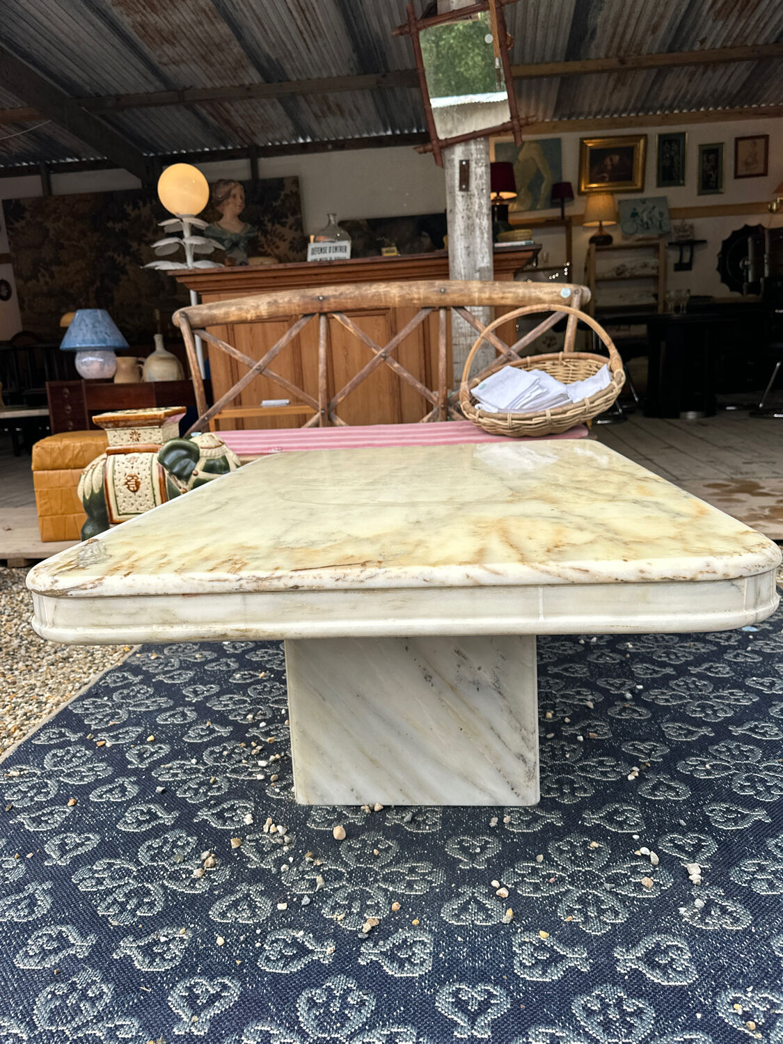 Marble coffee table