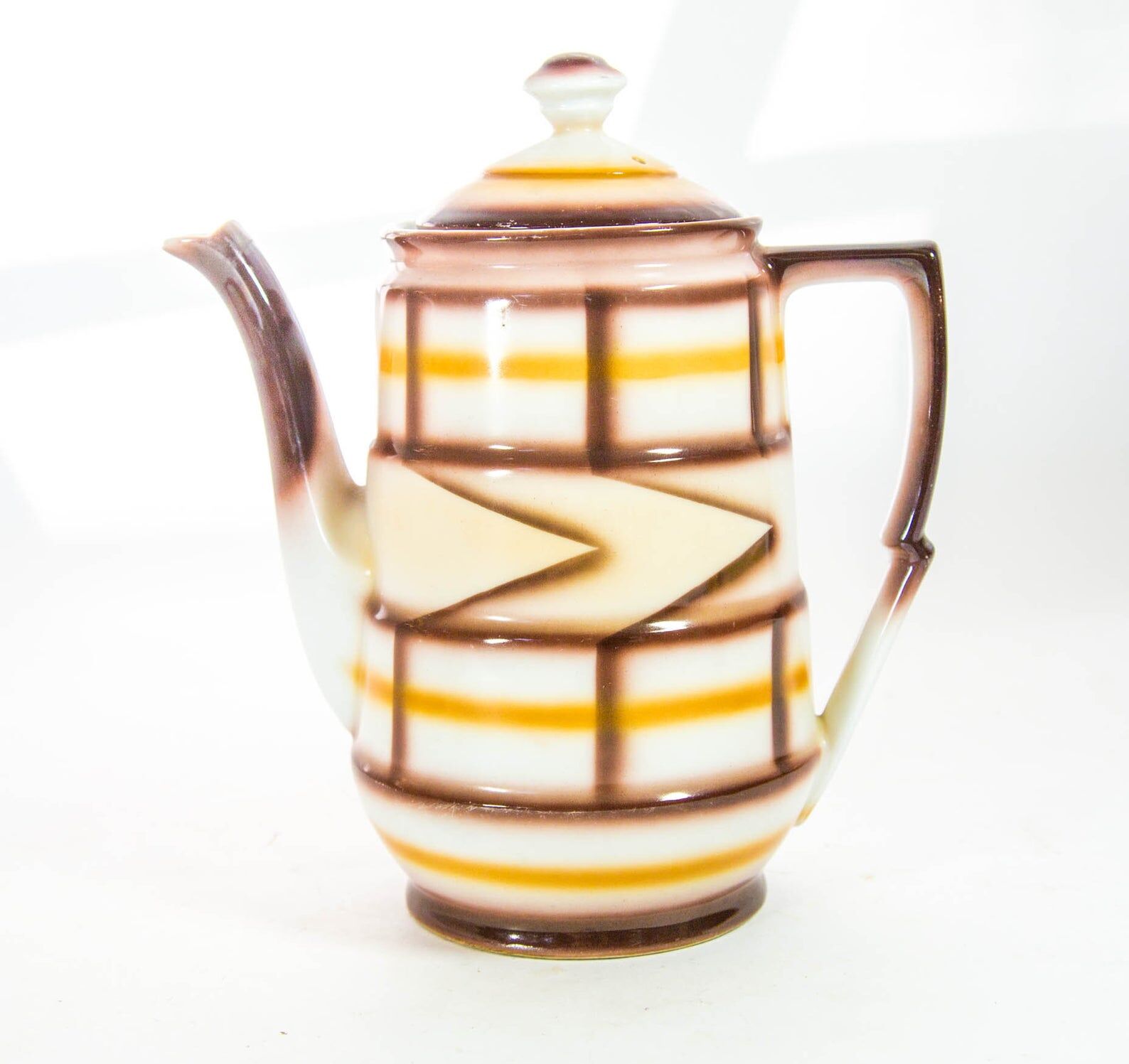 Art deco teapot spritzdekor