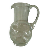 Carafe pichet en cristal decor grave