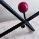 Wall coat rack Roger Feraud, metal and wooden balls.