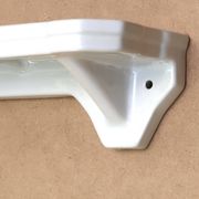 White Porcelain Art Deco Bathroom Wall Shelf