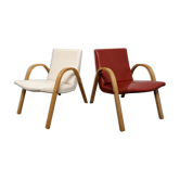 Pair of Bow Wood armchairs from the 50s/60s by Steiner