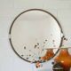 Vintage 1970s Round Wall Mirror / Attributed To Allibert / Space Age Bathroom Mirror