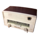 Old radio atlantic bakelite white & bordeaux red vintage #a533