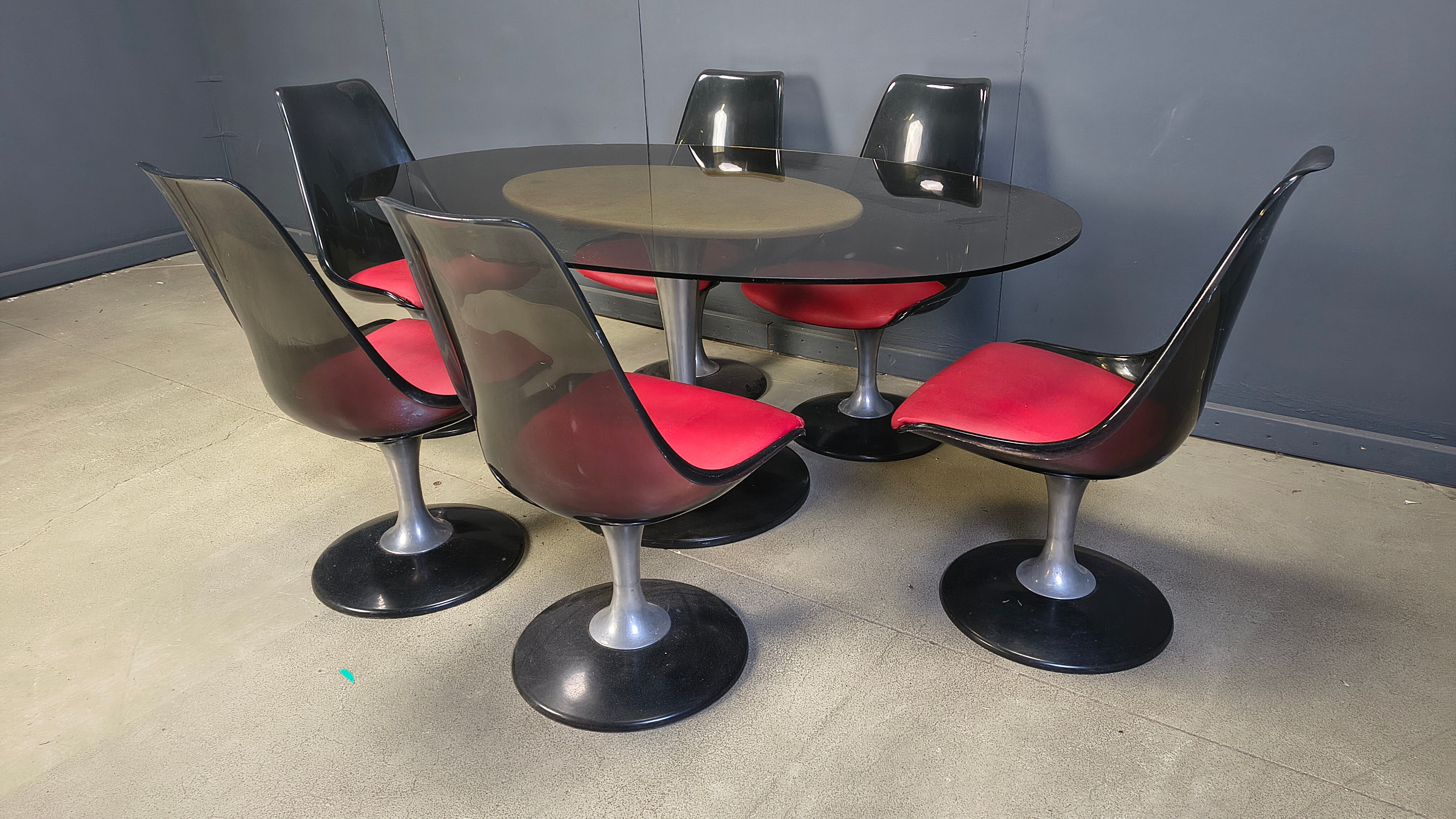 Space age dining set by Chromcraft, 1970s