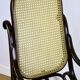 Chaise berçante sur patins, marron d'origine, années 1970 - très bon état