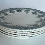 5 ironstone dessert plates
