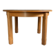 Table ronde de ferme en chêne massif vintage