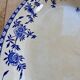 Large oval antique plate, blue and white Dresden porcelain.