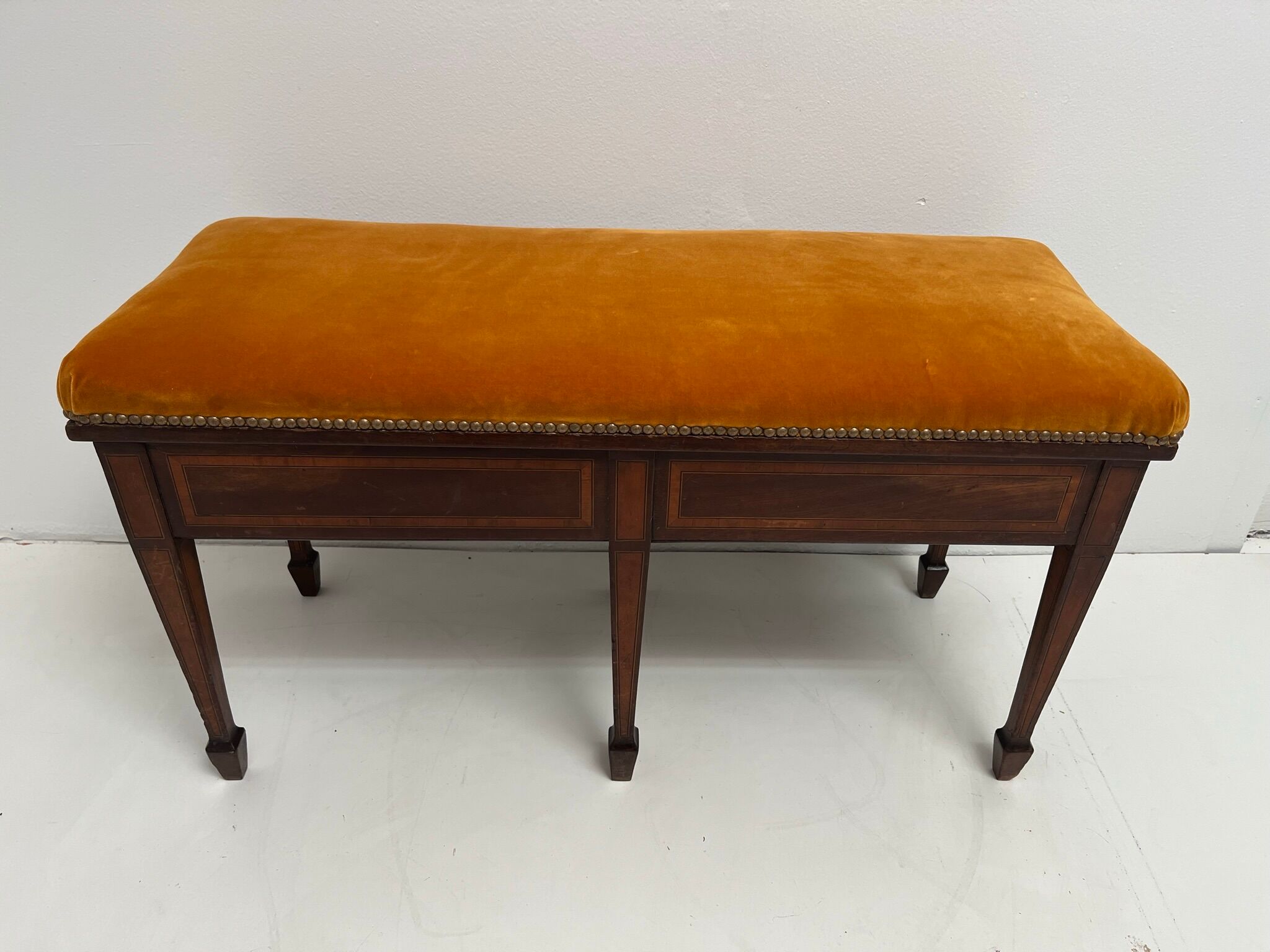 English piano stool bench of the XIX Century